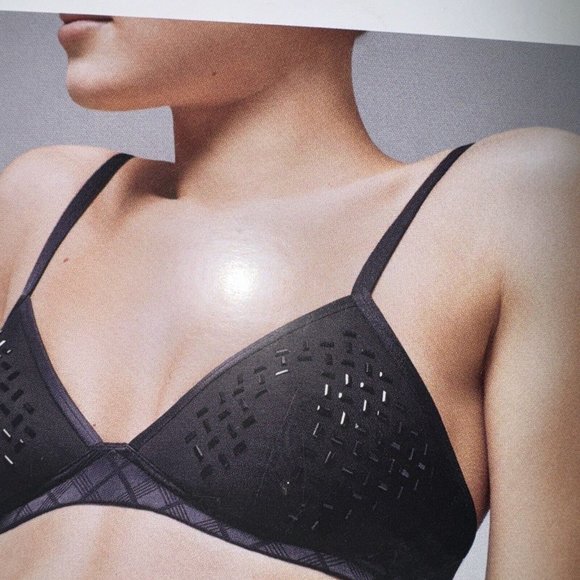 Wolford Black Gilda Tulle Triangle Bra - Picture 2 of 2